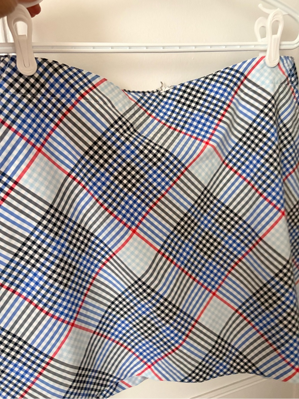 Plaid A-Line Women's Skort in Blue, Black & Red